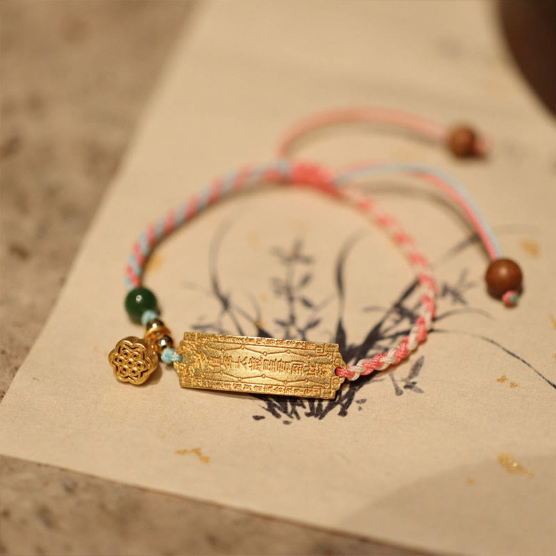 925 Sterling Silver Handmade Multicolor String Protection Luck Charm Braid Bracelet