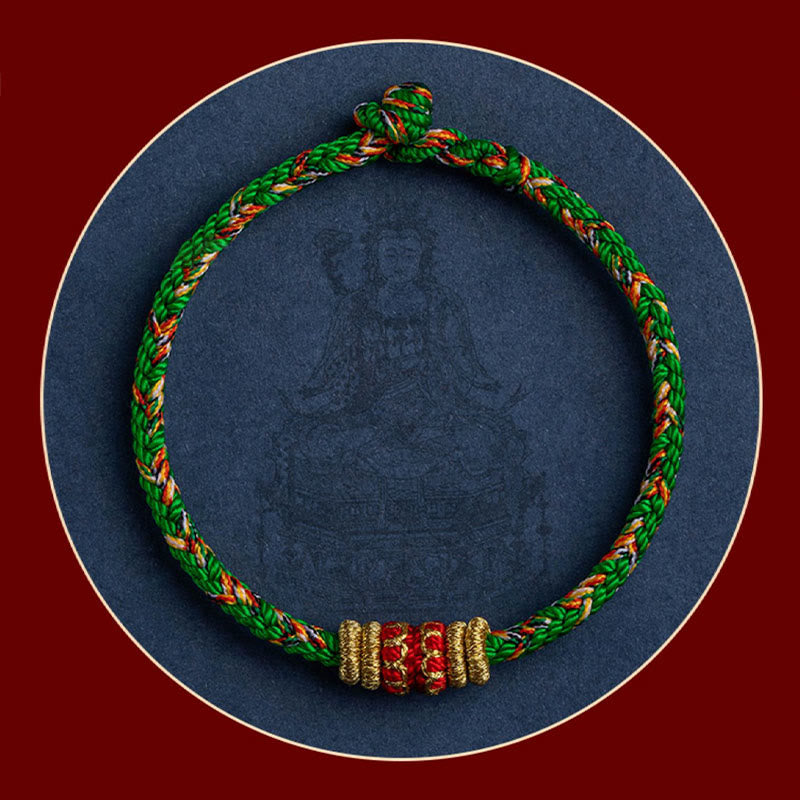 Tibet Handmade Chinese Zodiac Natal Buddha Luck Strength Braided String Bracelet - Image 15