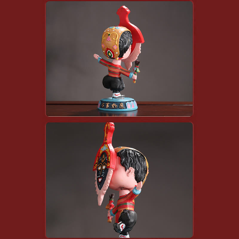 Tibetan Opera Face Mask Puppet Home Office Car Decoration Ornament - Image 13