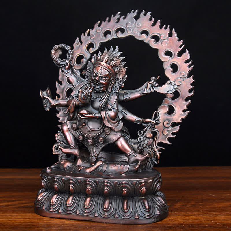 Tibet Mahakala Bodhisattva Figurine Compassion Copper Statue Decoration - Image 7