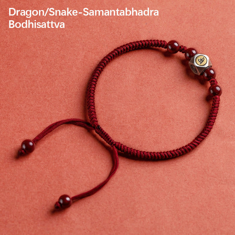 925 Sterling Silver Chinese Zodiac Natal Buddha Cinnabar Calm Bracelet - Image 16