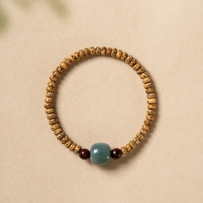 Bodhi Seed Small Leaf Red Sandalwood Wisdom Bracelet