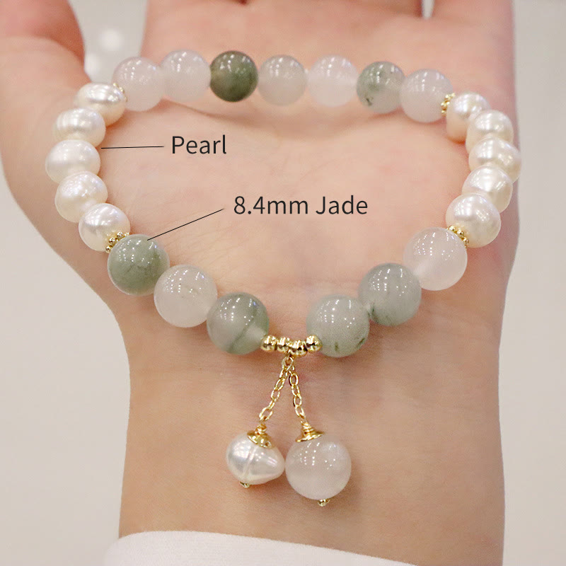 Natural Pearl Jade Healing Sincerity Bracelet
