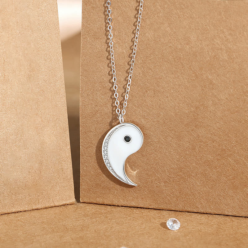 925 Sterling Silver Yin Yang Symbol Harmnoy Necklace Pendant - Image 6