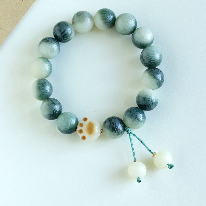 Bodhi Seed Om Mani Padme Hum Carved Harmony Bracelet - Image 14