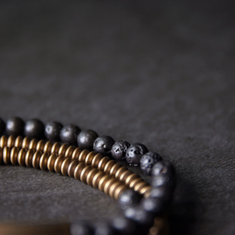 Vintage Lava Rock Copper Support Bracelet - Image 13