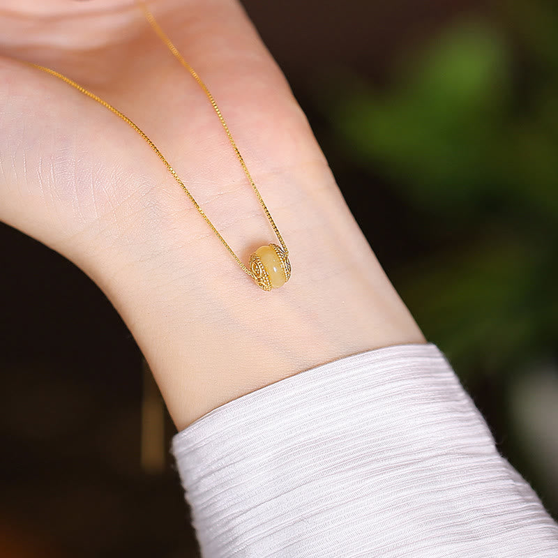 925 Sterling Silver Natural Hetian Jade Cyan Jade Luck Laughing Buddha Butterfly Necklace Pendant - Image 9