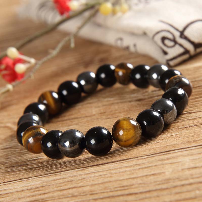 Tibetan Tiger's Eye Bracelet Necklace Set - Image 4