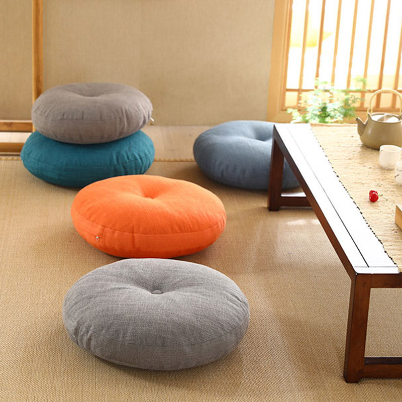 Lotus Simple Pattern Linen Meditation Seat Cushion Home Living Room Decoration - Image 4