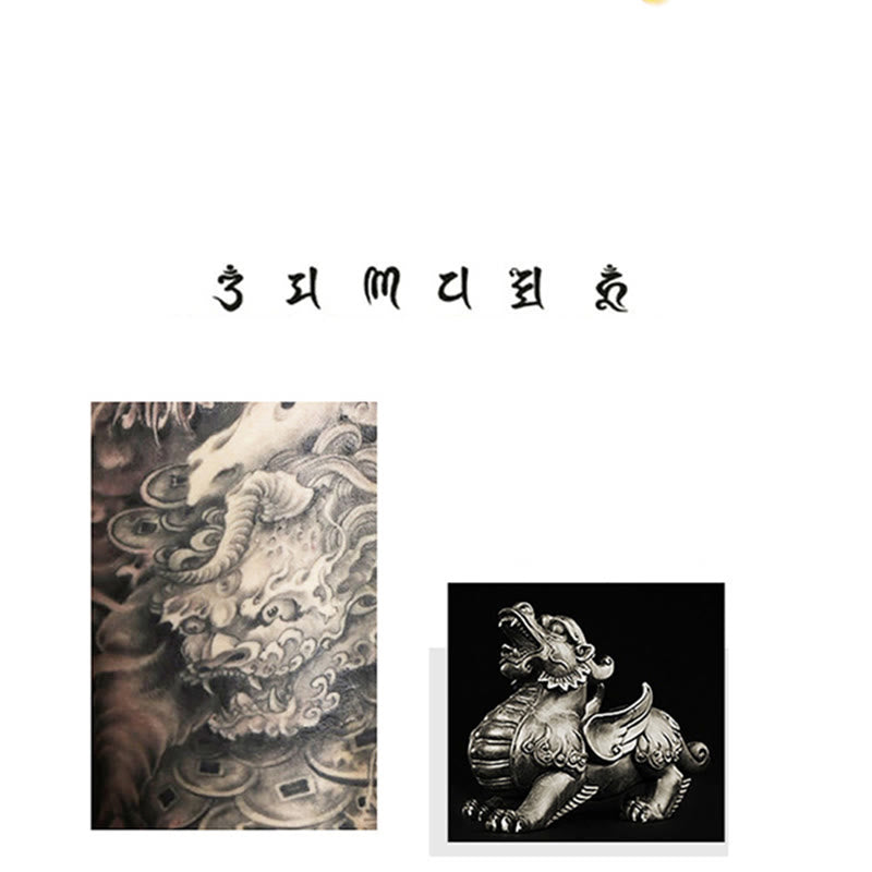 Double PiXiu Feng Shui Copper Coin Om Mani Padme Hum String Bracelet - Image 16