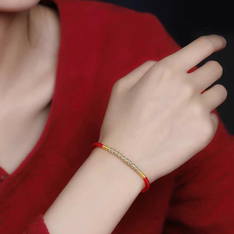 925 Sterling Silver Luck Strength Red String Protection Braid Bracelet - Image 3