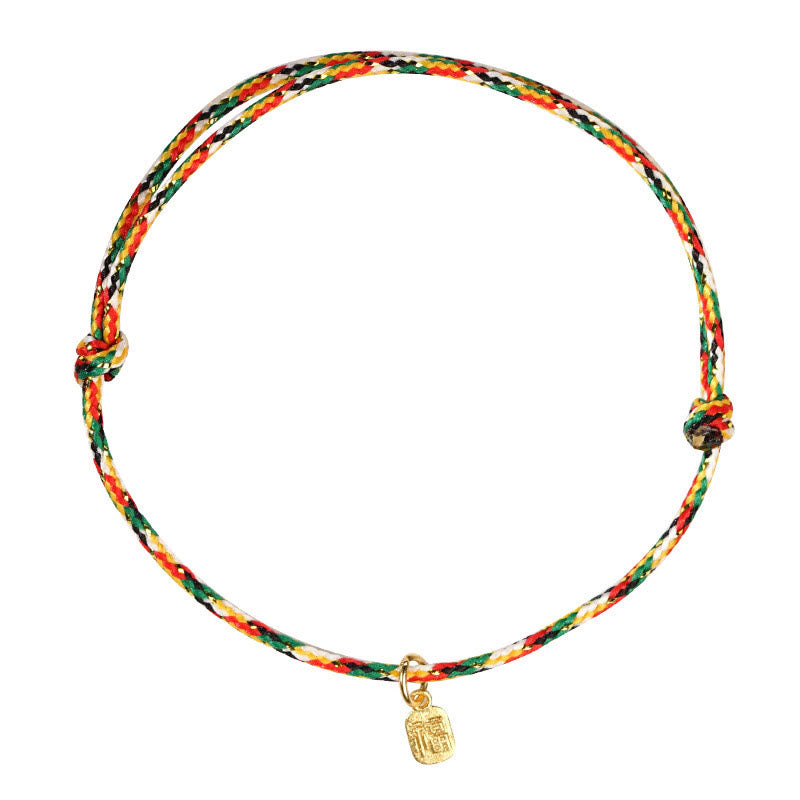 Auspicious Fu Character Peace And Joy Luck Handmade Multicolored Child Adult Bracelet - Image 10