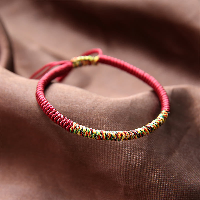 Tibetan Handmade Multicolor King Kong Knot Luck Strength Braided Bracelet