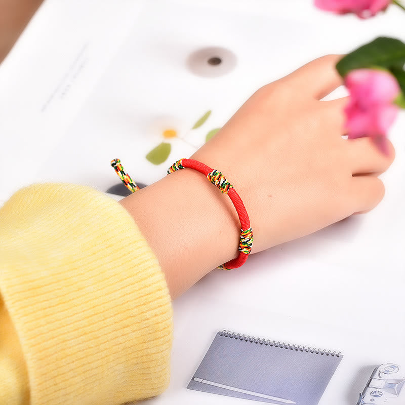 Tibetan Handmade Colorful King Kong Knot Lucky Protection Braid String Bracelet - Image 7