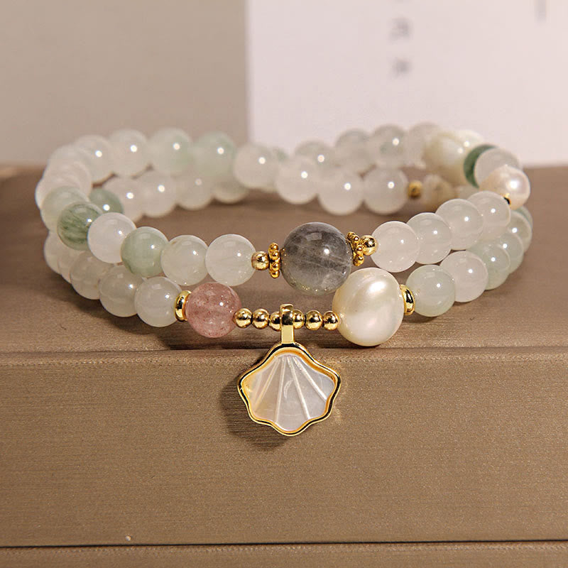 Double Layer Jade Shell Luck Bracelet