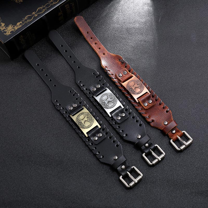 Lucky Tree Of Life Balance Leather Bracelet - Image 9