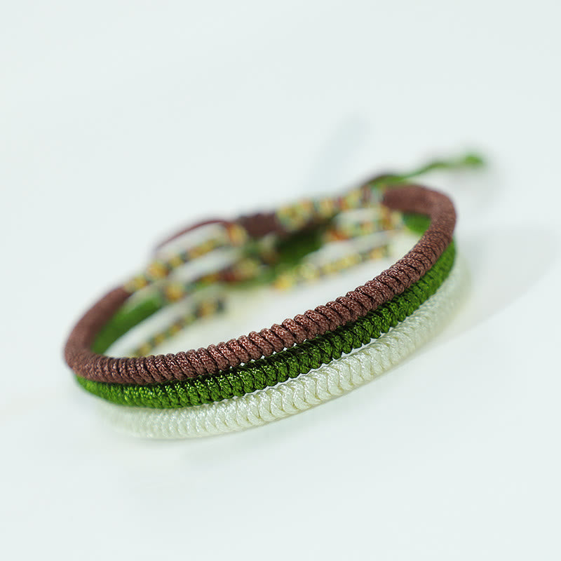 3Pcs Tibetan Handmade Multicolored Luck King Kong Knot Auspiciousness Bracelet