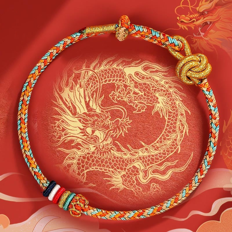 Handmade Dunhuang Colorful Rope Protection Braid String Bracelet