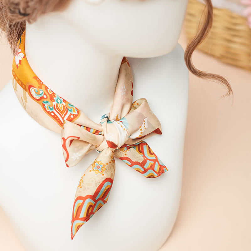 Dunhuang Riyue Mountain 100% Mulberry Silk Scarf Dunhuang Shawl - Image 15