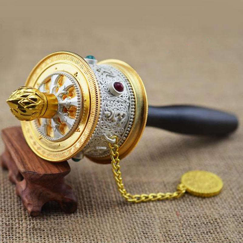 Tibetan Lucky Prayer Wheel Decoration - Image 6