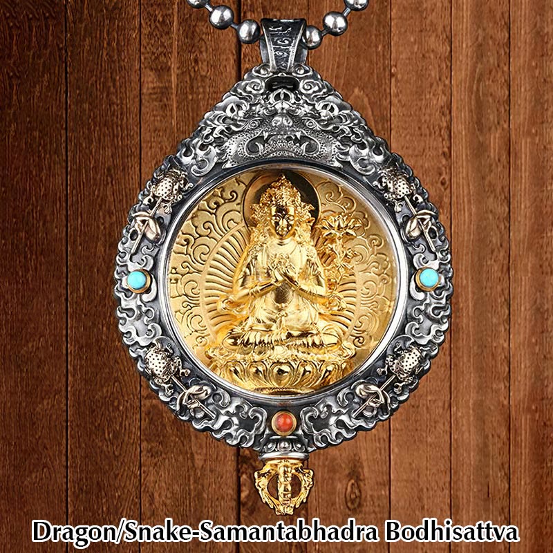 Chinese Zodiac Natal Buddha Thangka Nine Palaces Eight Diagrams Wealth Rotatable Necklace Pendant - Image 7