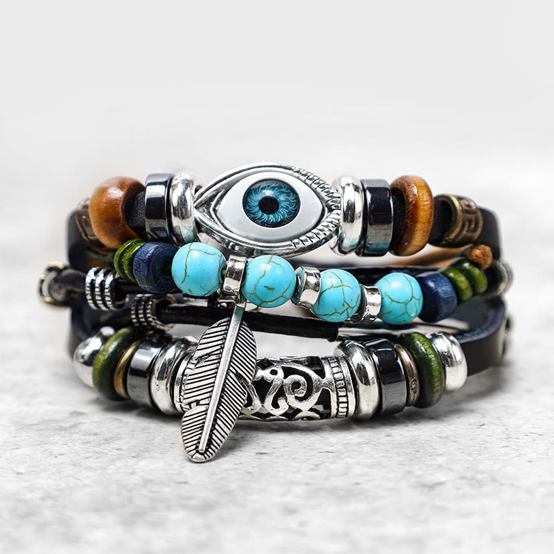 Tibetan Turquoise Evil Eye Purification Bracelet - Image 4