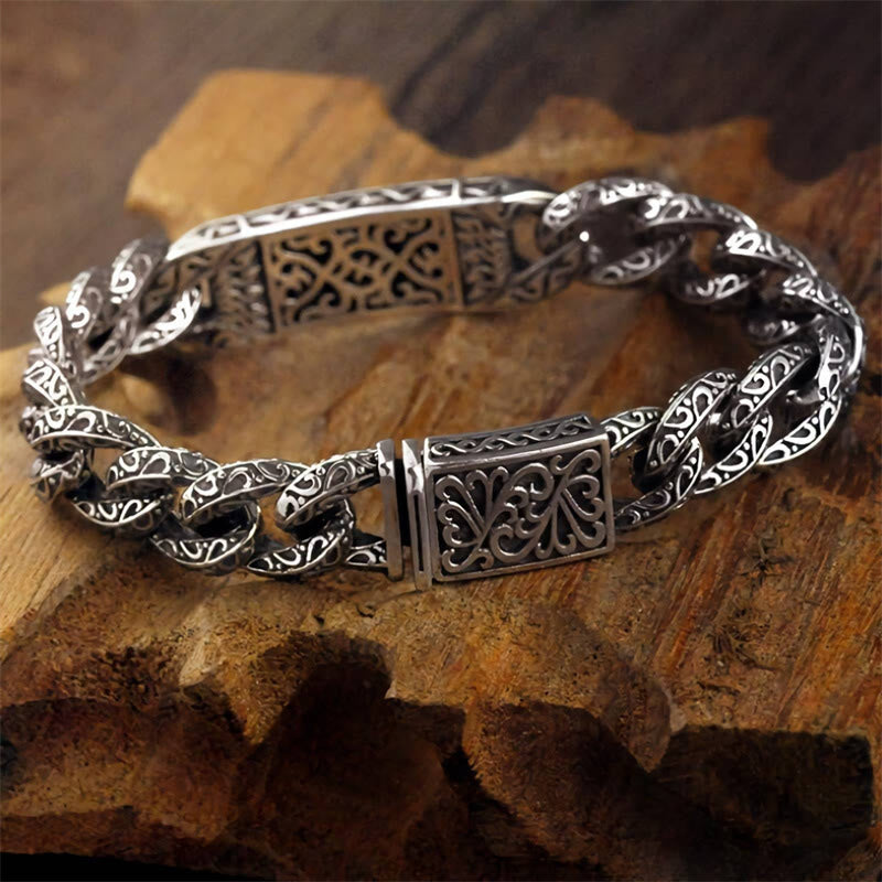 Vintage Patterns Engraved Healing Bracelet - Image 4
