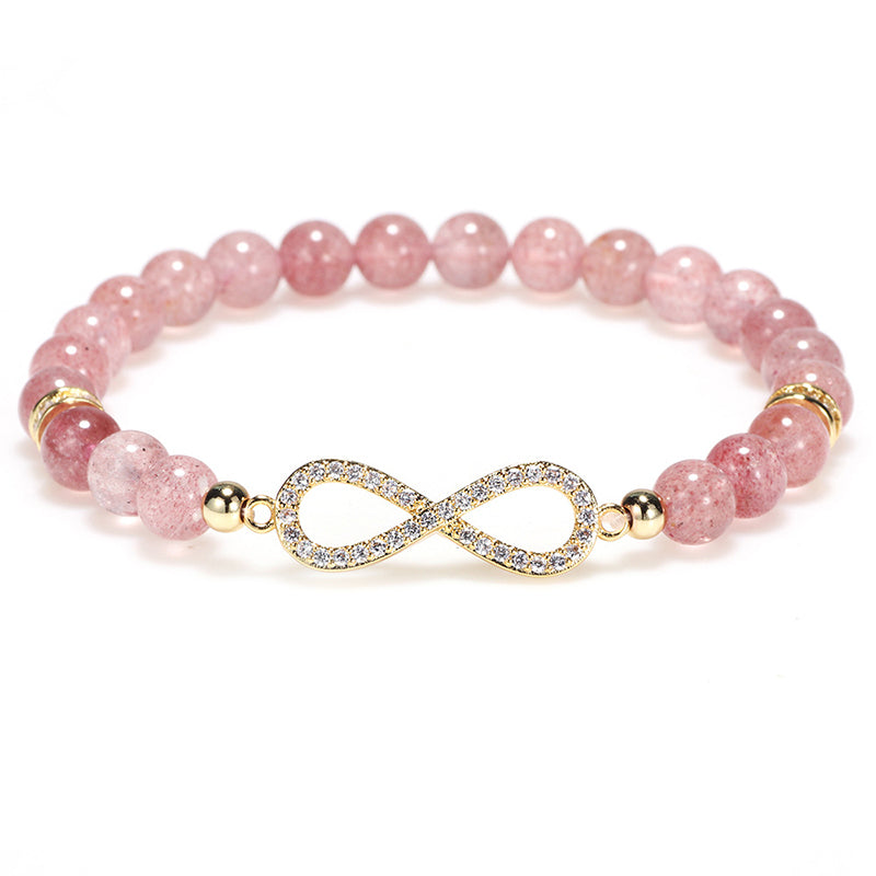Natural Strawberry Quartz Positivity Healing Bracelet