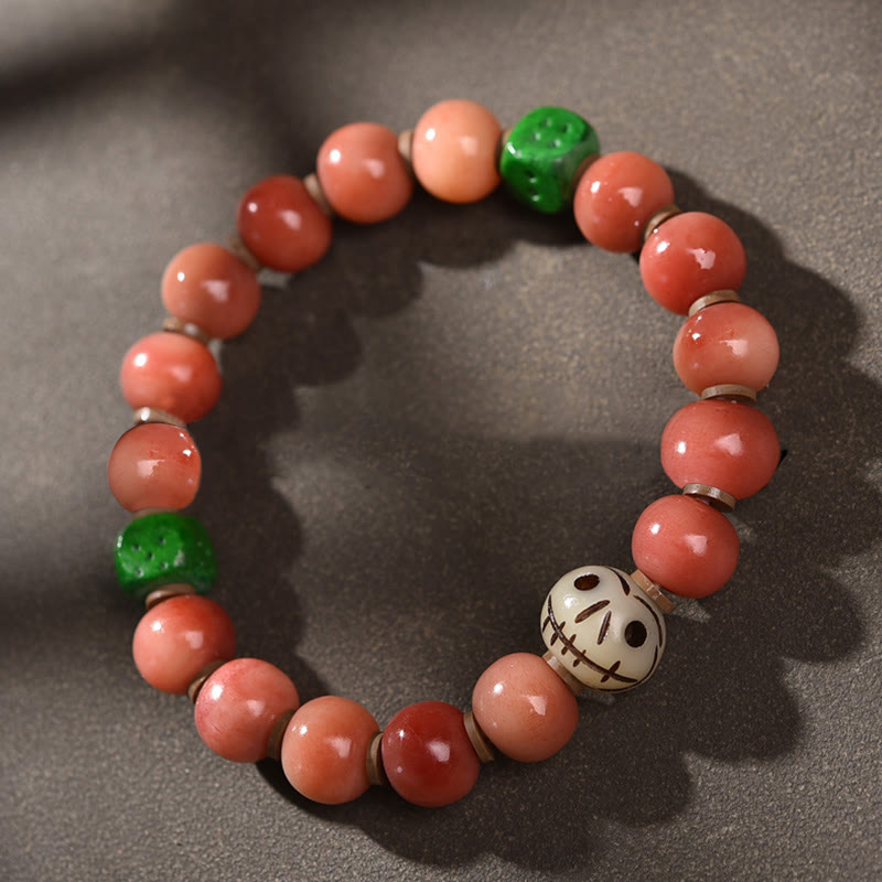 Tibetan Natural Camel Bone Dzi Bead Bodhi Seed Charm Luck Bracelet - Image 4