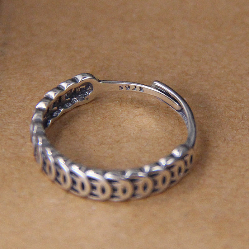 Vintage Copper Coin Design Luck Adjustable Ring - Image 9