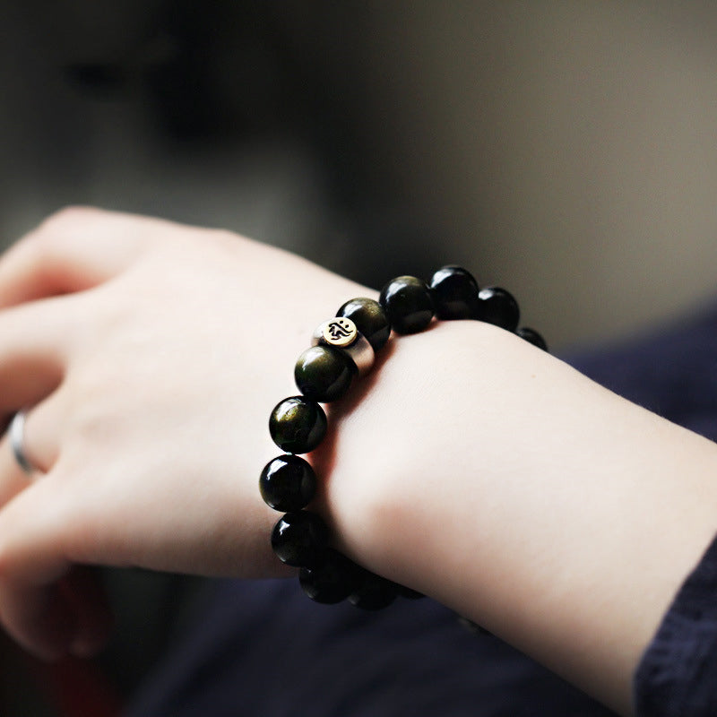 Chinese Zodiac Natal Buddha Obsidian Purification Bracelet - Image 7