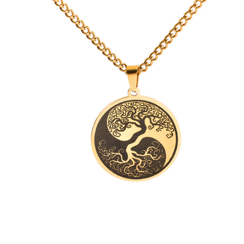 The Tree of Life Titanium Steel Connection Necklace Pendant - Image 7