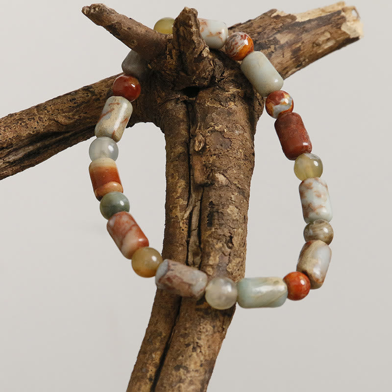 Natural Stone Sea Sediment Jasper Agate Protection Bracelet - Image 4