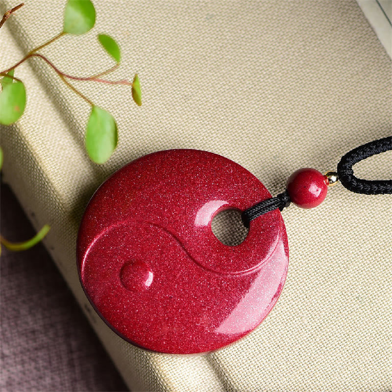 Laughing Buddha Yin Yang Chinese Zodiac Gourd Natural Cinnabar Blessing Necklace Pendant - Image 10