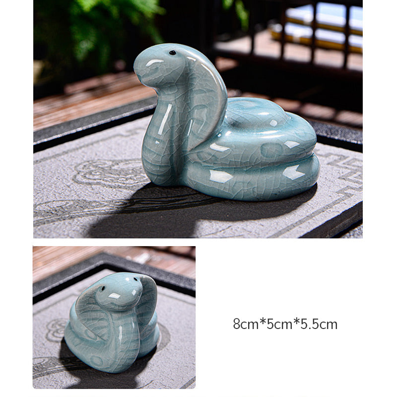Chinese Zodiac Wealth Ceramic Tea Pet Home Figurine Decoration - Image 14