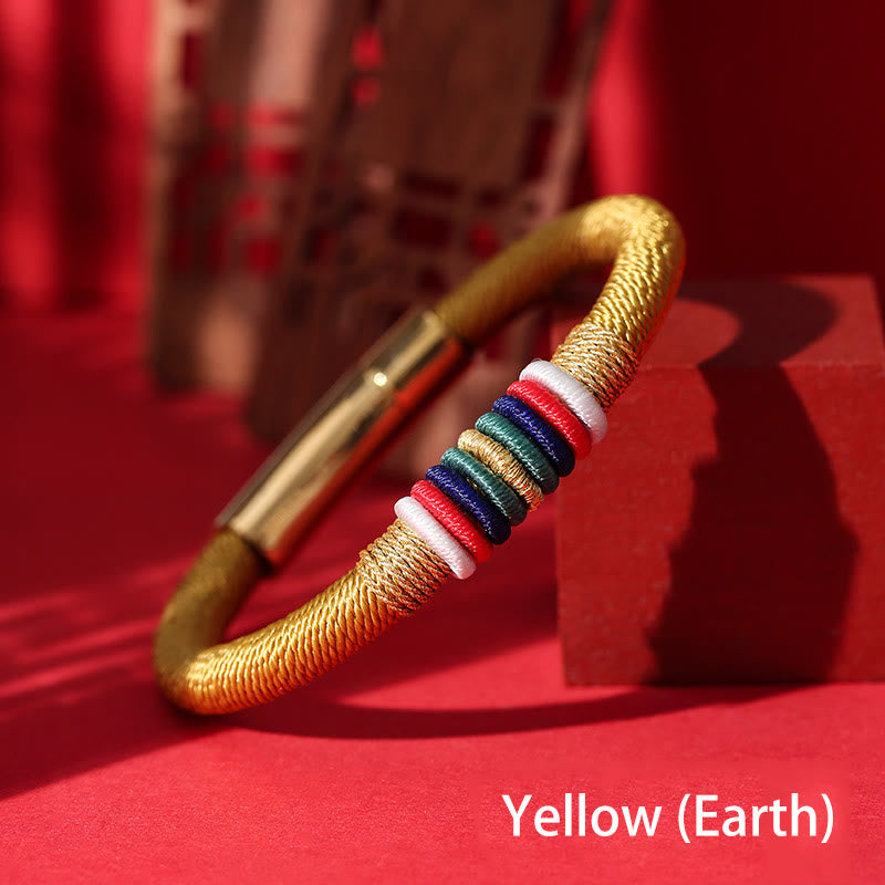 Tibetan Handmade Colorful King Kong Knot Five Elements Luck Braid String Bracelet - Image 12