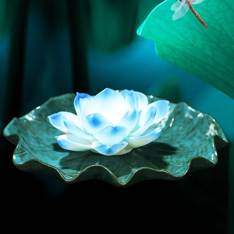 Tibetan Lotus Blessing Incense Burner Decoration - Image 4