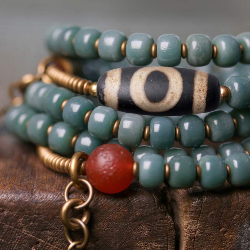 108 Mala Beads Bodhi Seed Dzi Bead Wisdom Bracelet - Image 7