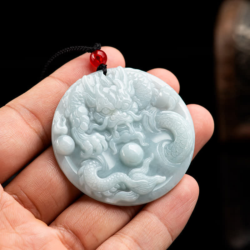 ❗❗❗A Flash Sale- Chinese Zodiac Dragon Jade Success Amulet String Necklace - Image 3