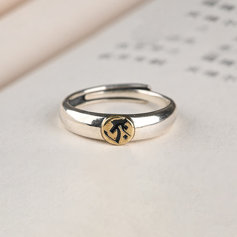 Tibetan Om Mani Padme Hum Carved Chinese Zodiac Natal Buddha Peace Ring - Image 10