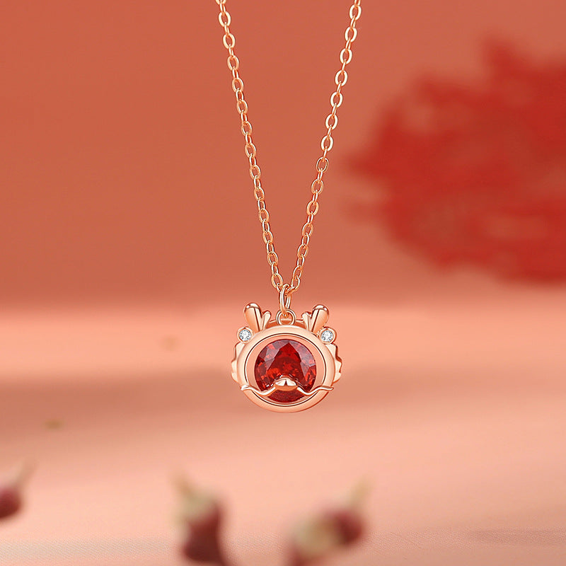 925 Sterling Silver Year Of The Dragon Luck Red Zircon Necklace Pendant Bracelet Earrings Ring (Extra 30% Off | USE CODE: FS30)