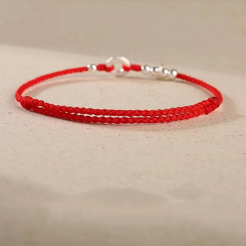 925 Sterling Silver Auspicious Clouds Peace Buckle Safe And Sound Bracelet Anklet - Image 14