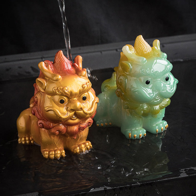 Color Changing Small PiXiu Resin Tea Pet Wealth Home Figurine Decoration - Image 20