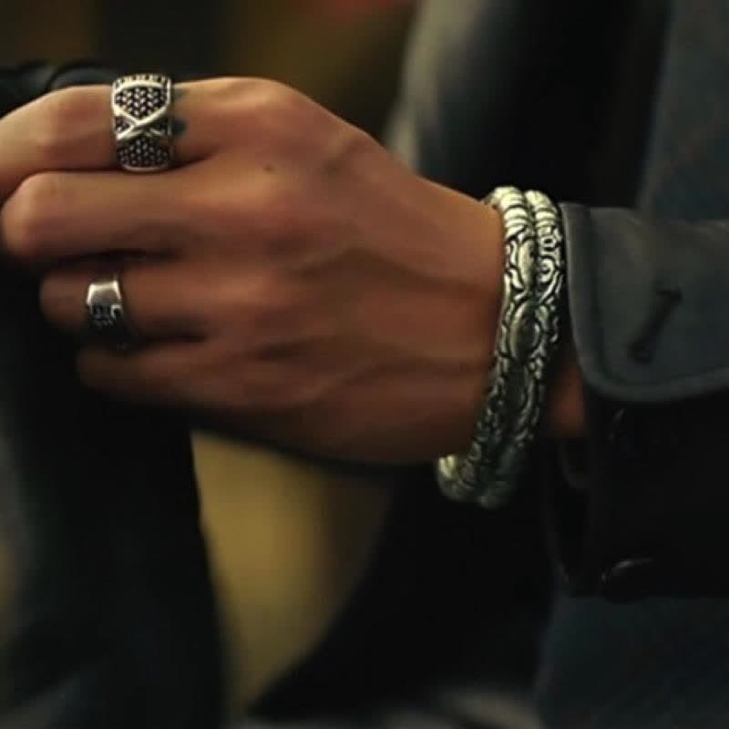 Dragon Head Carved Luck Bracelet Bangle - Image 3