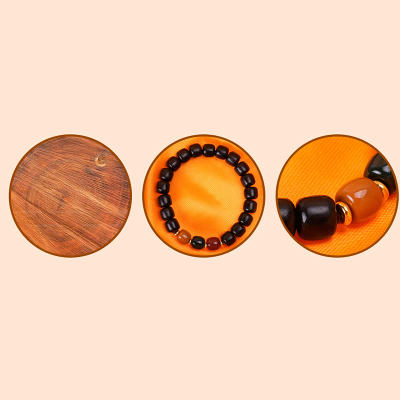 Ebony Wood Rosewood Peace Balance Bracelet - Image 9