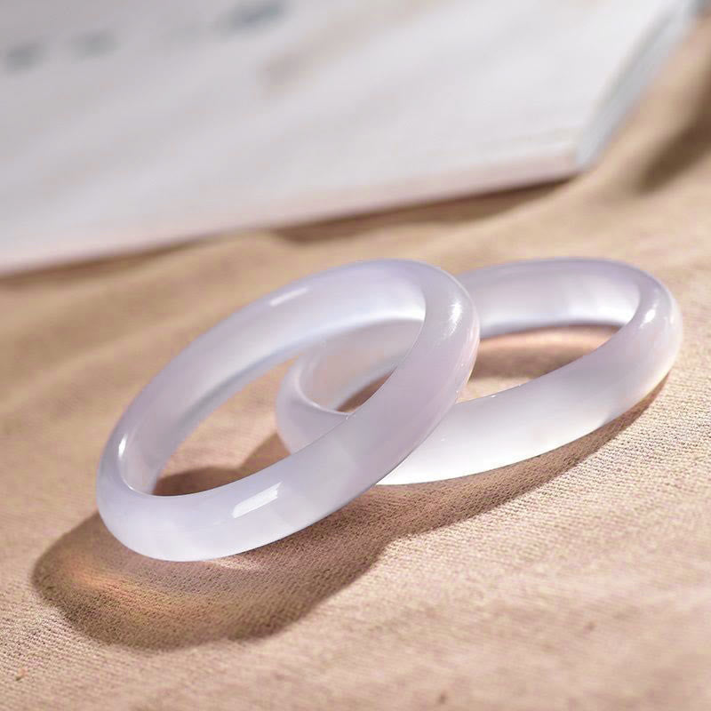 Natural Purple Jade Soothing Protection Bracelet Bangle - Image 4