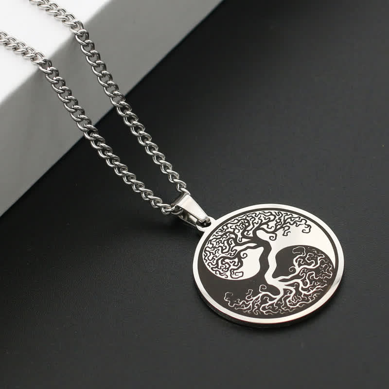 The Tree of Life Titanium Steel Connection Necklace Pendant - Image 6