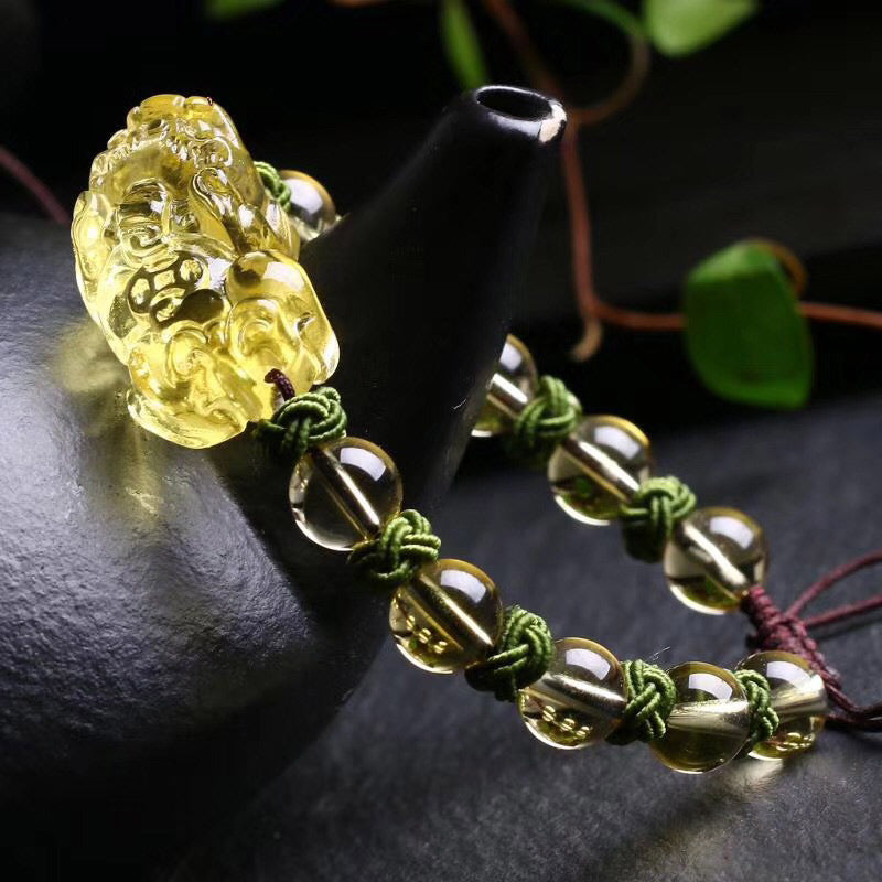 Natural Citrine Pixiu Wealth Protection Bracelet - Image 3