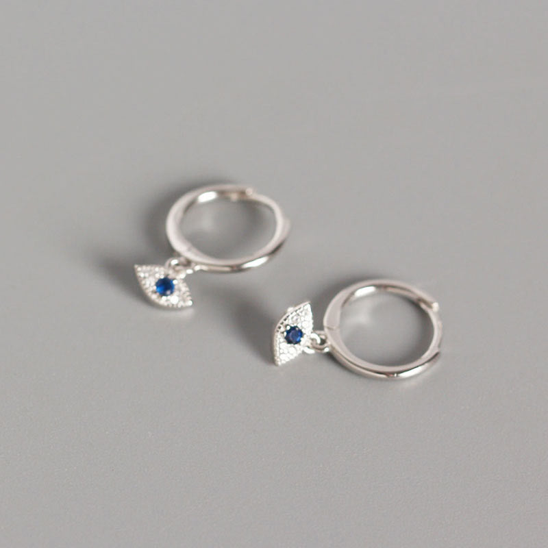 925 Sterling Silver Evil Eye Blessing Protection Stud Earrings - Image 5