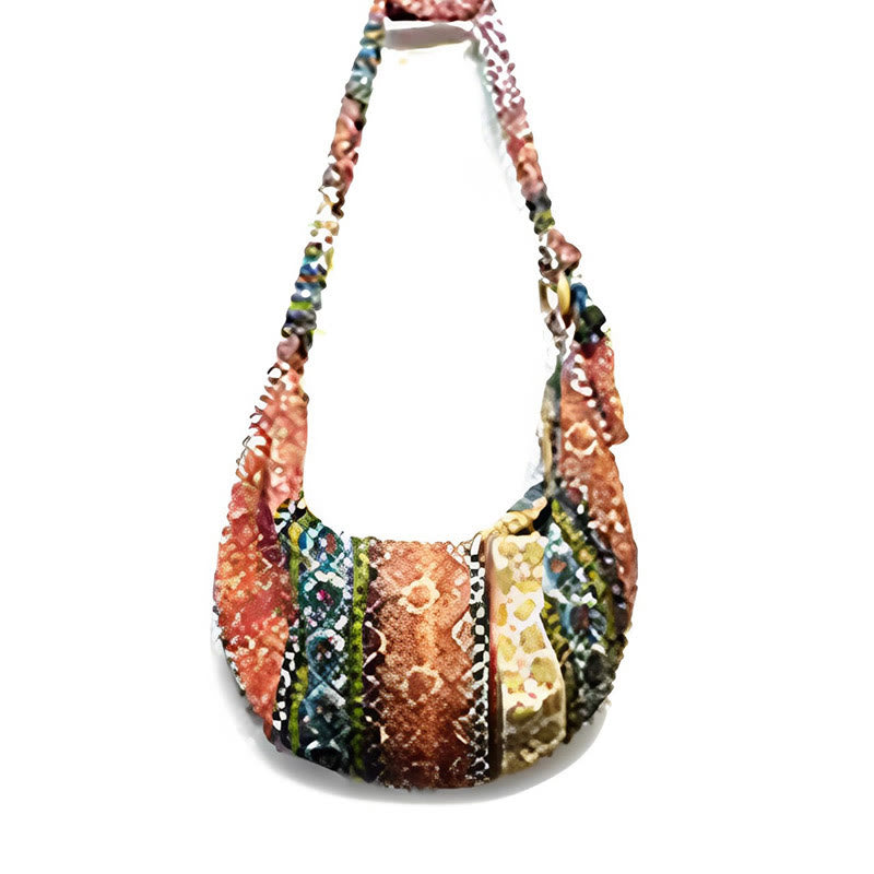 Cotton Stripes Print Crossbody Bag Shoulder Bag - Image 20